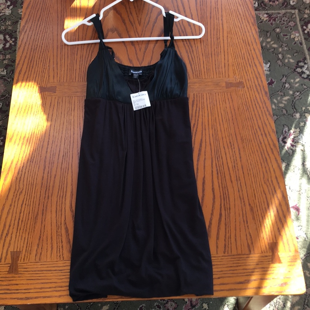 NWT xxs bebe black cocktail dress!